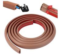 Goulotte passe-câble sol autocollante - DOK - 2 m - PVC - Marron - Flexible - Antidérapant - Antipression - Ignifuge
