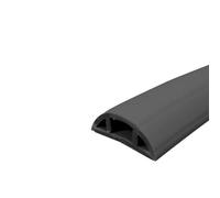 Goulotte Passe Cable Sol, Cache-câble de Sol 3CM, Protecteur Cordon Auto-adhésif, Protection Conduit câblage d'extension, Fente Fil électrique, Cache-câble(Black)