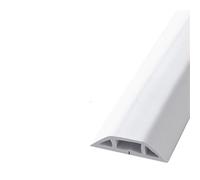 Goulotte Passe Cable Sol, Cache-câble de Sol 4CM, Protecteur de Cordon Auto-adhésif, Protection de Conduit de câblage d'extension, Fente de Fil électrique, Cache-câble(White)