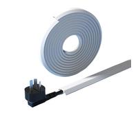 Goulotte Passe Cable Sol, Cache-câble de Sol en PVC, Protecteur Cordon, câble d'alimentation Auto-adhésif, rallonge Conduit Fil électrique, Fente Gestion(D40 White)