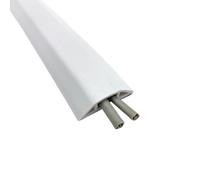 Goulotte Passe Cable Sol, Chemin de câbles Sol en PVC Souple, Cache-câbles, Cache-Fils, Gaine Protection for Cordon Mural, Cacher Les Cordons télévision muraux(D40 White)