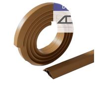 Goulotte Passe Cable Sol, Chemin de câbles Sol en PVC Souple, Cache-câbles, Cache-Fils, Gaine Protection for Cordon Mural, Cacher Les Cordons télévision muraux(D40 Brown)