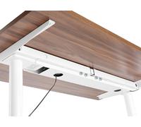 Goulotte Passe Câbles pour Bureau Électrique ajustable en Métal Blanc Tracie