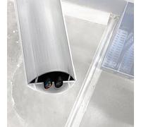 goulotte pour câbles Kit de Dissimulation de câble de 1 m de Long, Coin de goulotte Invisible pour Support de câble, Cache-câble intérieur extérieur pour câbles TV/Mur/Garage(W 40mm/1.57in,2 pcs)