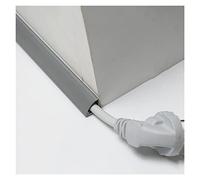 Goulottes Canal de câbles d'angle en PVC, Goulotte d'angle/de Plafond à Peindre pour câbles avec Support Autocollant pour la Maison/l'atelier (Color : Grey, Size : 24x24mm/0.94x0.94in)
