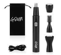 GOUN Tondeuse à poils de nez 4 en 1 pour homme - 2025 professionnelle indolore rechargeable par USB, étanche IPX6, facile à utiliser