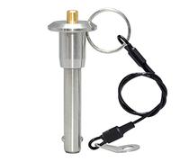 Goupille à déclenchement rapide en acier inoxydable, Impérial: M 1/2, L1.25 | Goupille à billes à déverrouillage rapide par bouton-poussoir, Gualité marine, Goupille à ressort à positionnement sécurisé