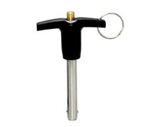 Goupille à dégagement rapide en acier inoxydable - 1 pièce - Poignée en T - Tige à dégagement rapide - Goupilles à emboîter - Verrouillage à bille de sécurité - Diamètre 5/6/8/10 (MT193-16 mm