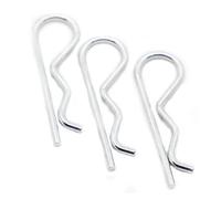 Goupille à ressort de type R, Clips de retenue goupille fendue type R à ressort en acier au(M1x16 10pcs)
