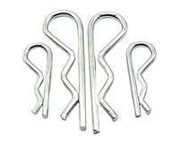 Goupille à ressort en acier de type B, goupille R, fendue, carte circlip ondulé, épingle cheveux, boulon inoxydable 120/galvanisé, 304 pièces pour L'automobile, L'atelier(M3.5x75mm)