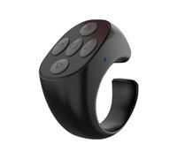 Goupille avec doigt, contrôleur de bouton selfie d'obturateur à distance de caméra sans fil rechargeable, télécommande de caméra rechargeable avec anneaux de défilement pour téléphones et