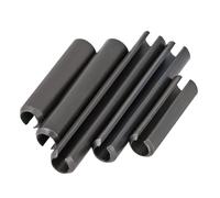 Goupille cylindrique fendue à ressort Goupilles droites à ressort en acier au carbone noir M5, goujon fendu fendu(M5x40mm-30pcs)