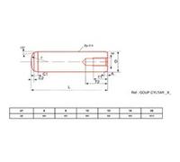 Goupille cylindrique taraudée brut DIN 7979 10X40 boîte de 10 - ULTIMA - 39090.100.040 Noir G