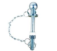 Goupille d'attelage Ama Ball avec tête Ø 50 mm : goupille de remorque filetée 190 mm, diamètre de tête sphérique 50 mm, corps 22 mm