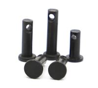 Goupille d'axe en acier noir M3 M4 M5 M6 M8 M10 M12, broche cylindrique à tête plate avec trou, 1 à 10 pièces(M8 2pcs,40mm)