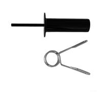 Goupille de poids avec collier à clip à ressort pour machine à câble - Capacité de 40 kg - Extension d'entraînement de force en acier, noir/argenté pour équipement de fitness (10 x 110 mm + 3 ronds)