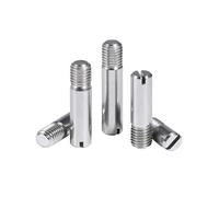 Goupille de positionnement cylindrique fendue en acier inoxydable 304 M2 M2.5 M3 M4 M5 M6 M8 M10, filetage extérieur solide, goupille de positionnement d'arbre de rouleau(M4-10pcs,12mm)