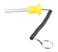 Goupille de rechange pour équipement de gym utilisé avec des machines à câble et des systèmes de poids multi-stations avec noyau en acier et boîtier en plastique (M10 x 80 mm)