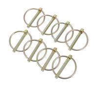 Goupille de Sécurité M6 Galvanisée en Acier Q235, Lot de 8 | Surface Lisse et Brillante, Résistante à L’usure, pour Sécuriser Roues et Attelages