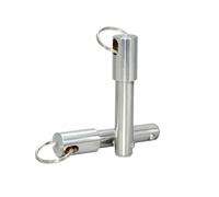Goupille de verrouillage à bille, Goupille à dégagement rapide, 6mm, 8mm, 10mm, 12mm de diamètre, verrouillage bille ressort en acier inoxydable, loquet d'arrêt avec anneau traction(10x25mm)