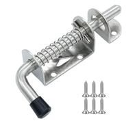 Goupille de verrouillage à ressort, goupille de verrouillage à ressort en acier inoxydable, serrure de porte coulissante en acier robuste pour portes/armoires/coffres