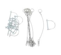 Goupille de verrouillage d'arbre de coupleur de sécurité, 10 pièces, chaîne Anti-perte en acier inoxydable 6mm X 70mm pour remorque de camion ATV UTV (Hauteur en forme de D : env.49mm/1,92 pouces)