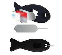 Goupille d'éjection de Carte Sim Anti-Perte, Aiguille Ouverte Universelle pour téléphone Portable, Mallette de Rangement pour Carte Sim, Outil d'éjection, Porte-clés Pendentif