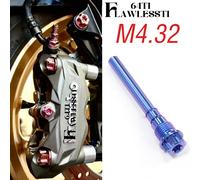 Goupille d'étrier de frein en titane FLAWLESSTI Gr5 pour Brembo M4.32 Round-Silver 1 PC