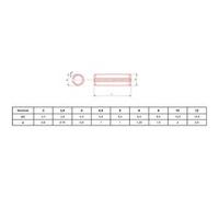 Goupille élastique brut DIN 1481 / ISO 8752 6X22 boîte de 100 - ULTIMA - GOUPDIN14816X22 Noir G