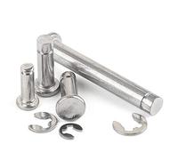 Goupille rainurée en acier inoxydable 304, tête plate avec goupille rainurée, goupille à circlips à double tête, goupille cylindrique de positionnement, M3M4M5M6M8M10M12-M8 * 20