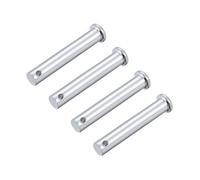 Goupille SOURCING MAP Trou Unique Chape Broches 10mm x 60mm Tête Plate Tête Zingage Solide Acier Axe Charnière 4Pcs