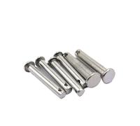 Goupilles à chape avec tête M10 x 80mm, 6 pièces, en acier inoxydable 304, tête plate, broche cylindrique, goupille de positionnement