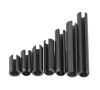 Goupilles à ressort fendues en acier au carbone noir M2 : goupille rainurée durable pour absorption des vibrations et fixation sûre (M2 x 20 mm x 50 pièces)