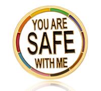 Goupilles de fierté, You Are Safe With Me - Épingles rotatives arc-en-ciel Trans Ally pour LGBTQ, sac à dos, revers - Broche progressive gay