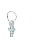 Goupilles de piston à ressort for anneau liaison, 1 pièce, goupille d'indexation tête ronde/plate en acier inoxydable au carbone, bouton colonne fendu fileté(M12 8,M18)