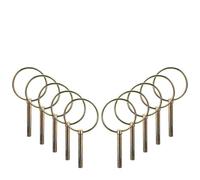 Goupilles de sécurité à usage intensif, Goupille à ressort avec anneau 10 pièces 6x50mm en acier au carbone zingué