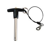 Goupilles de verrouillage à bouton poussoir en acier inoxydable 304 à dégagement rapide avec poignée en T, diamètre de la broche : 9,6 mm. Longueur d'utilisation : 65 mm avec cordon de serrage