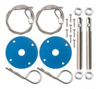 Goupilles de verrouillage de capot en acier inoxydable avec déverrouillage de câble conçues pour améliorer la sécurité du compartiment moteur et empêcher l'accès non autorisé au véhicule (bleu)