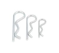 Goupilles élastiques acier inoxydable forme R, Assortiment d'épingles à cheveux fendues ressort ondulé en acier de Type R, 260 pièces, plusieurs tailles for voiture(1pcs 5x100mm)