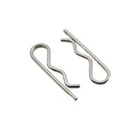 Goupilles élastiques en acier inoxydable de R, Goupilles fendues à ressort en acier de type R, argent M1-M7, paquet 2 10 pièces(M2 x 50 10pcs)