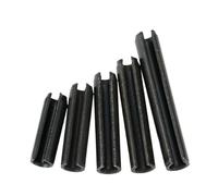 Goupilles fendues à ressort, Goupilles à ressort élastiques en rouleau fendu, acier au carbone, zinc noir M1.5-M6 8-20mm(M3 -10pcs,10mm)