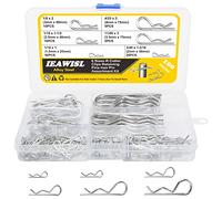 Goupilles Fendues R Clips, 100 Pièces Assortiment de Goupilles à Ressort, Acier Zingué Clips R Goupilles Fendue Retenant La Goupille D'attelage à Ressort Pour Tracteurs de Remorquage Tondeuses à Gazon