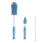 Goupillon Biberon,Ensemble De Brosse Biberon BéBé 3 en 1,Ecouvillon Biberon Silicone Doux, Trou d’accroche, RéSistant Aux Rayures, Nettoyeur Biberon pour Nettoyer Les Biberons Et Les Tasses (A)