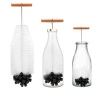 Goupillon Bouteille 35cm, Goupillon Compatible avec Bouteille Verre Sodastream, Gourde Verre Bouteilles Étroites, Nettoyage Profond sans Rayures Résidus Séchage Rapide & Poignée Ergonomique Certifié