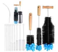 Goupillon Bouteille avec Embout Doux en Coton: 13PCS Goupillon Biberon 33/28/20,5cm, Brosse Biberon Bébé en Acier Inoxydable Nylon, Brosse Bouteille Dense pour Carafe Biberons Bouteilles de Sodastream