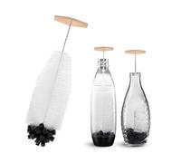 Goupillon Bouteille，Goupillon Gourde de 35 cm Compatible avec Les Bouteilles Poils Durs et Éponge Douce Nettoyage en Profondeur sans Rayures