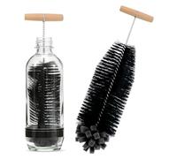 Goupillon Bouteille Gris, Brosse de Nettoyage Gourde avec Éponge Douce et Manche Ergonomique, Nettoyage Profond Goupillon Gourde sans Rayures pour Bouteille Soda Biberon Carafe