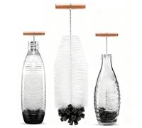 Goupillon de 35 cm pour Bouteille en Verre Sodastream Duo Bouteilles | plastique Soda Eau Soda Brosse de nettoyage Poils durs Une éponge douce Peluche Nettoyage sans rayures Bouteilles pour bébé