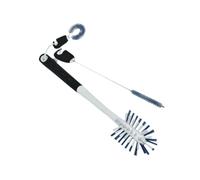 Goupillon pour Biberon 3 Pièces en Acier Inoxydable et Nylon | Kit de Nettoyage Multifonction, 1 Set, pour Fenêtre et Interstice de Porte, Usage Polyvalent