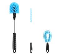 Goupillon pour Bouteilles, Lot de 3 Pièces Goupillon Long pour Bouteilles en Verre, Nettoyeur de Bouteilles, Goupillon pour Carafes en Verre, Bouteilles de Soda, Biberons, Gourdes